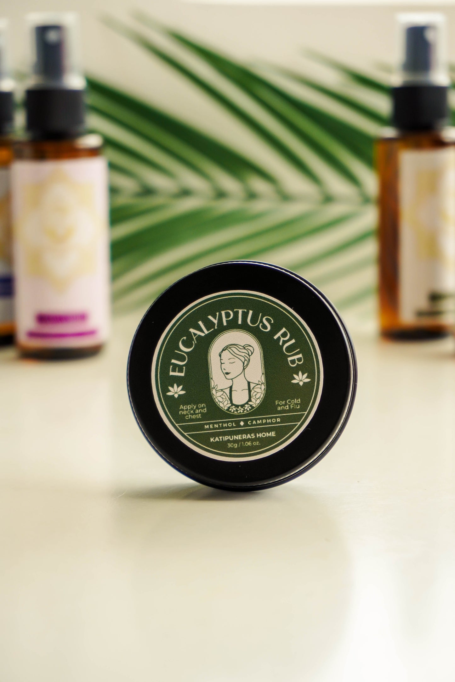 Cold and flu comfort balm with eucalyptus – calming essential by Katipuneras