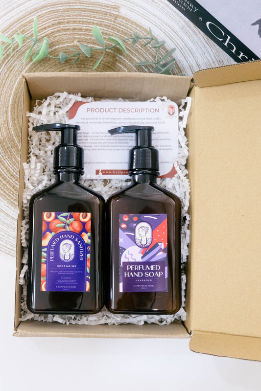 Clean & Care Gift Set | Perfumed Hand Sanitizer + Perfumed Hand Soap