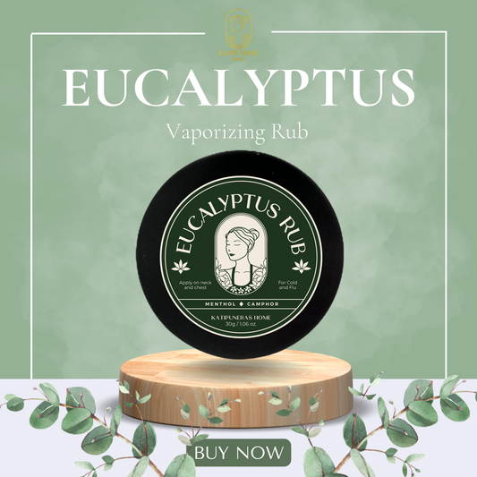 Eucalyptus balm texture – gentle rub for congestion and blocked nose
