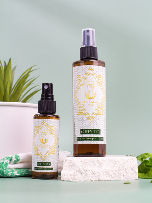 Katipuneras green tea room spray for daily use in 60 ml and 120 ml