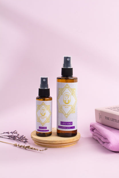 All-around lavender room spray with long-lasting fragrance in 120 ml and 60 ml
